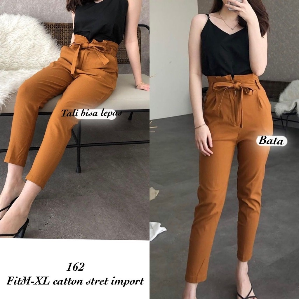 RESTOCK FM M162 Cigarette Pants Cotton Stretch Import