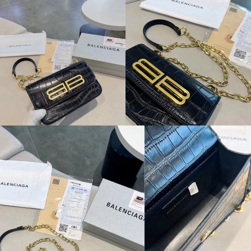 SG8934 syafniegalery Tas Wanita Import Goddip Selempang Balanc tali rantai croco bag
