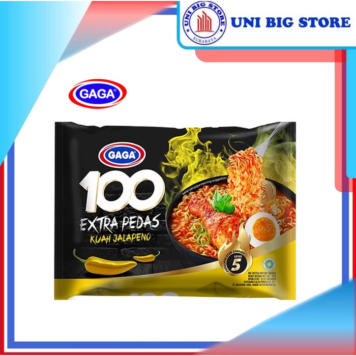 

PROMO Gaga Mie 100 Goreng - Kuah Extra Pedas - Lada Hitam - Jalapeno - Soto - Kuah Jalapeno