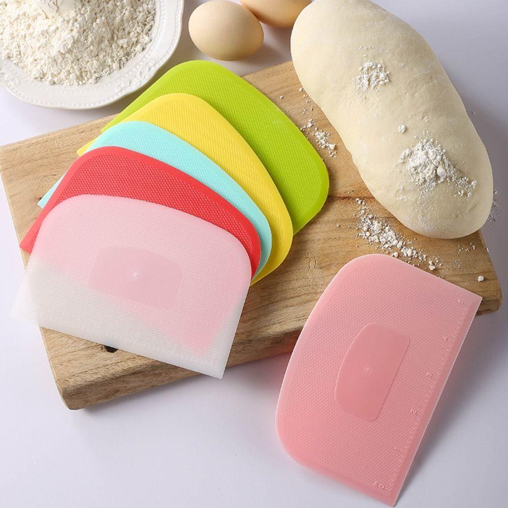 [Elegan] Pemotong Adonan Pizza 3pcs Dengan Skala Ukur Alat Baking Icing Serbaguna Chopper