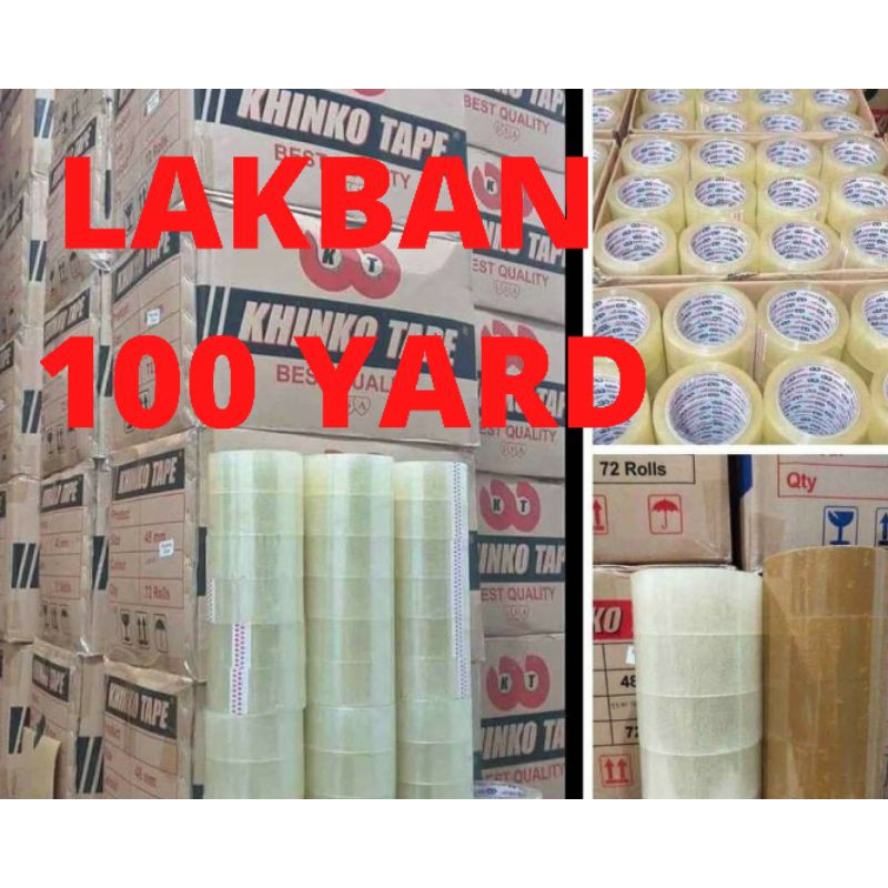 

Termurah Lakban bening 100 Yard opp tape 2inch x 45mm x100 yard bening dan coklat