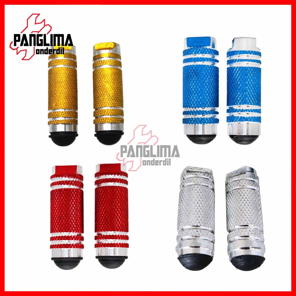 Jalu Footstep Underbone CNC Universal Emas-Silver-Merah-Biru Foot Step Model Underbon-Under bone 1 Set-2 Pcs