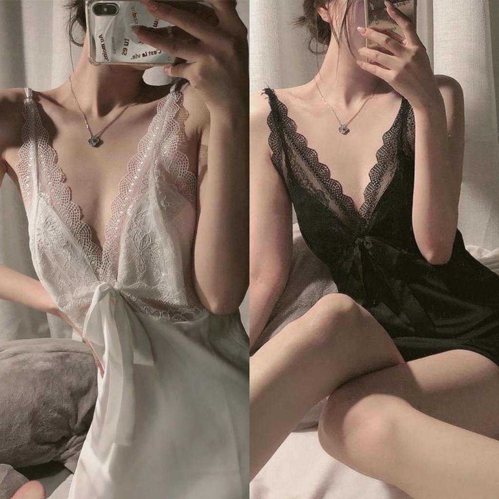 Baju Tidur Seksi Lingerie Sexy Mini Seksi Menawan Hitam Putih