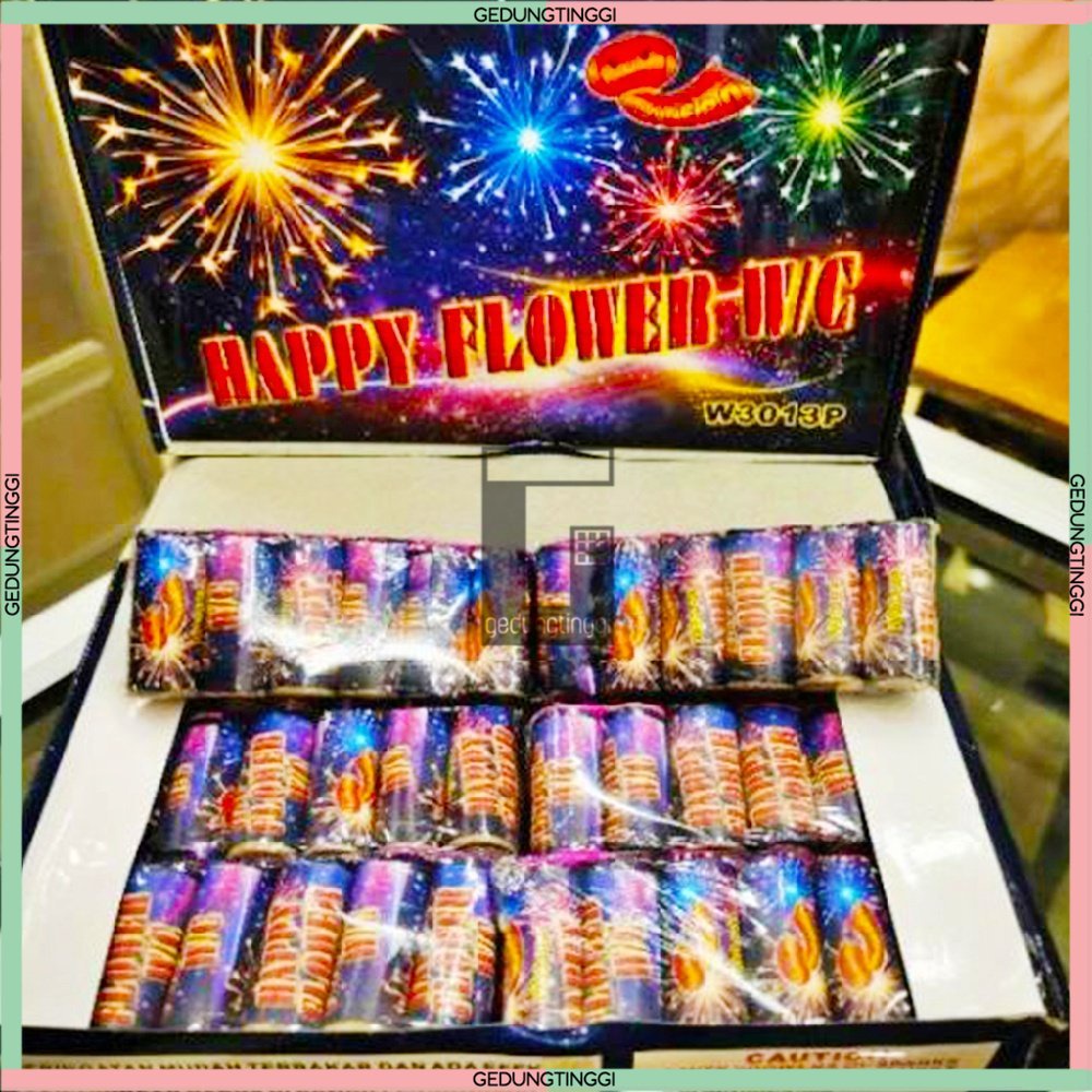 Kembang Api Petasan Mercon Happy Flower Cake Cakes Missile Roman Candle Candel 100 8 Shot Shoot Shots Roket Air Mancur Gasing Disco Sunset Top Pop Bawang Kawat Super Jumbo Panggung Magic Ball Pretek Gesek New Year Tahun Baru Firework Fireworks Anak Anak