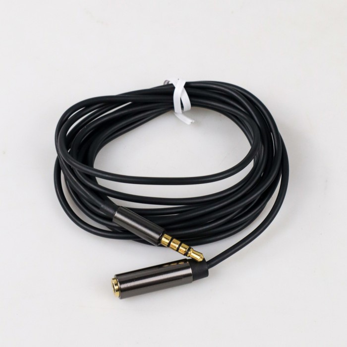 Kabel Aux Jack 3.5mm Male To Female 4 POLE TRRS Auxiliary For Microphone