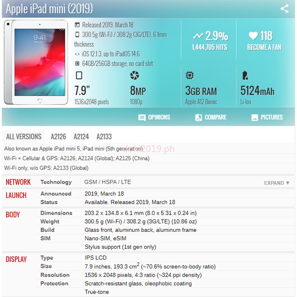 (2 Packs) Paper Like Film For Apple iPad Mini 5 2019 7.9-inch Feel Like Writing On Paper Screen Protector Full Coverage Film