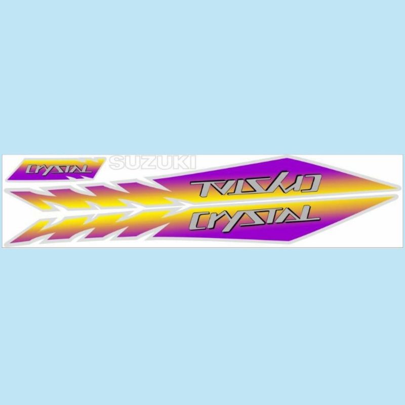 Striping Sticker Motor Suzuki Crystal Tahun 92 93 Original Crystal Gergaji Tahan Pernis Printing Cut