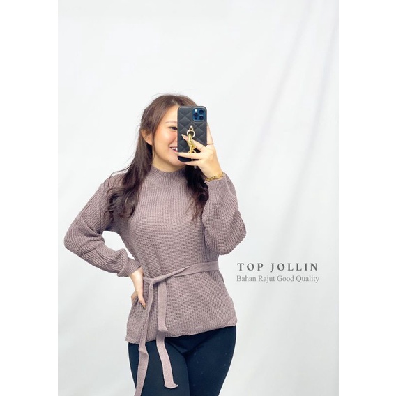 MDLV ~ TOP JOLIN RAJUT KOREA STYLE / BLOUSE KOREA RAJUT LENGAN PANJANG / FASHION WANITA