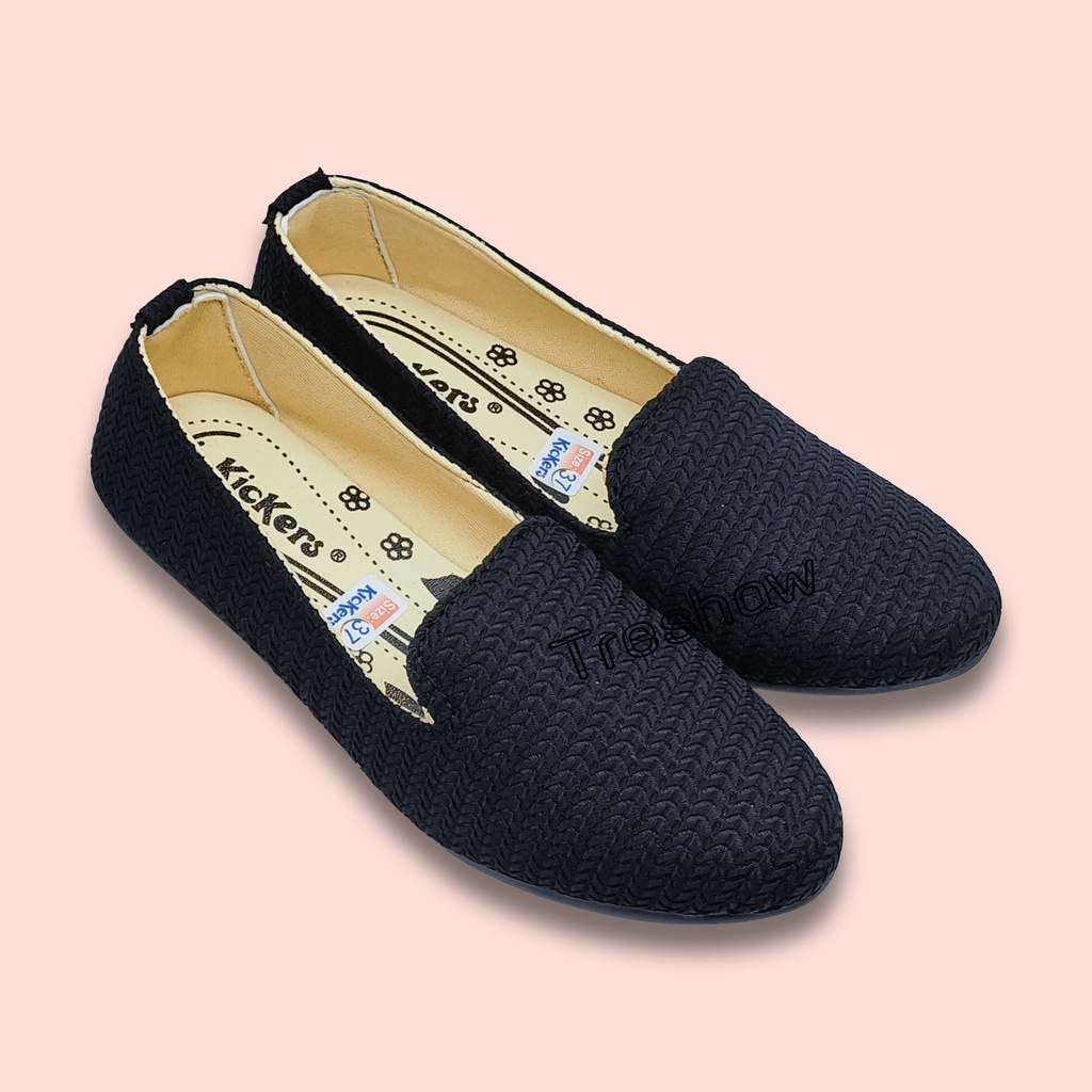 Sepatu Flatshoes Wanita Rajut Balet Kickers Best Seller