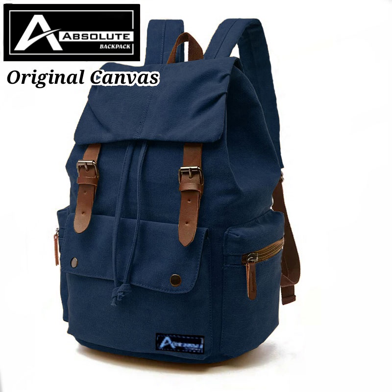 Kbag Klub New Arrival - Tas Ransel Canvas IAC Backpack Up to 14 inch - Tas Sekolah Tas Wanita Daypack