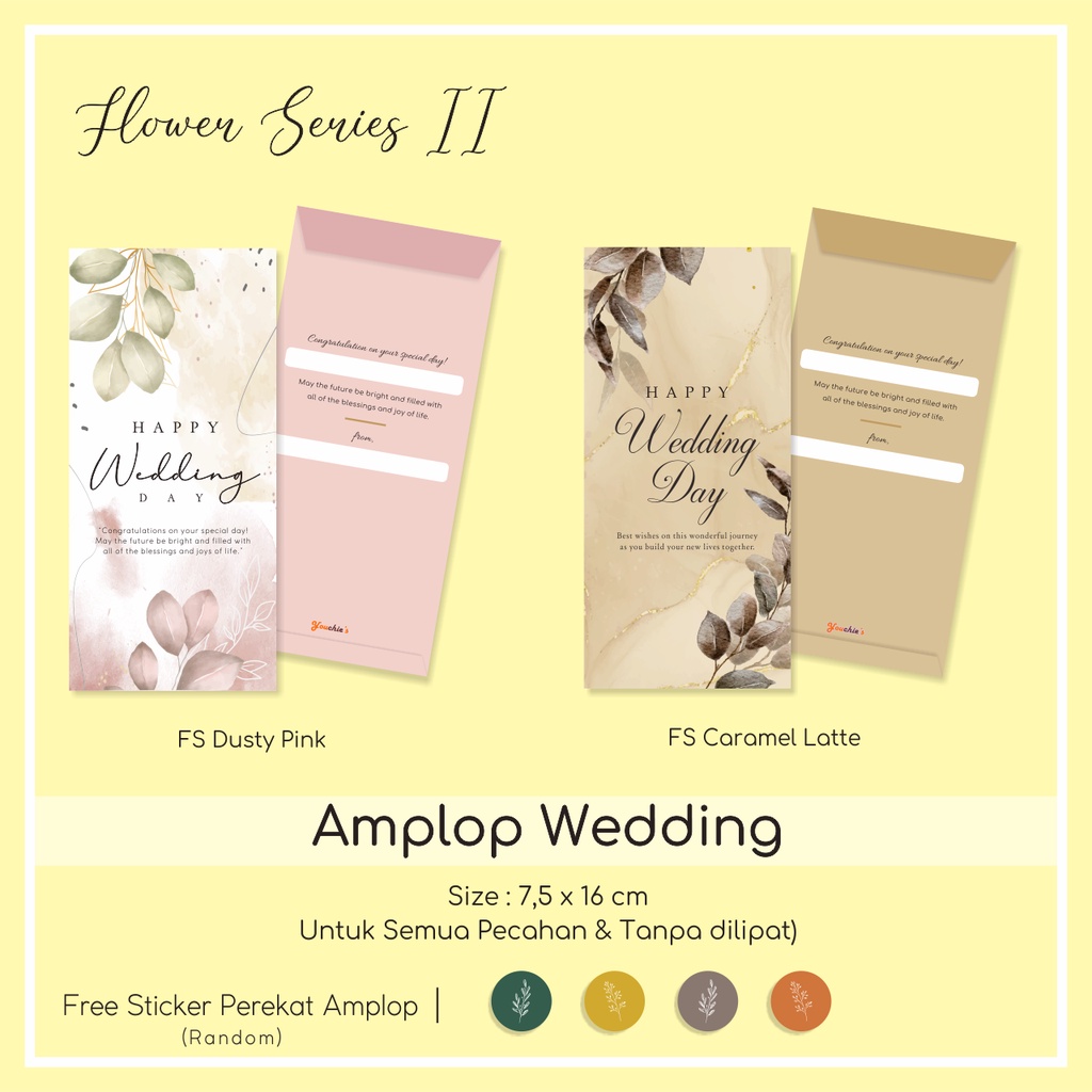 

Flower Series II AMPLOP UNDANGAN WEDDING FREE PEREKAT AMPLOP