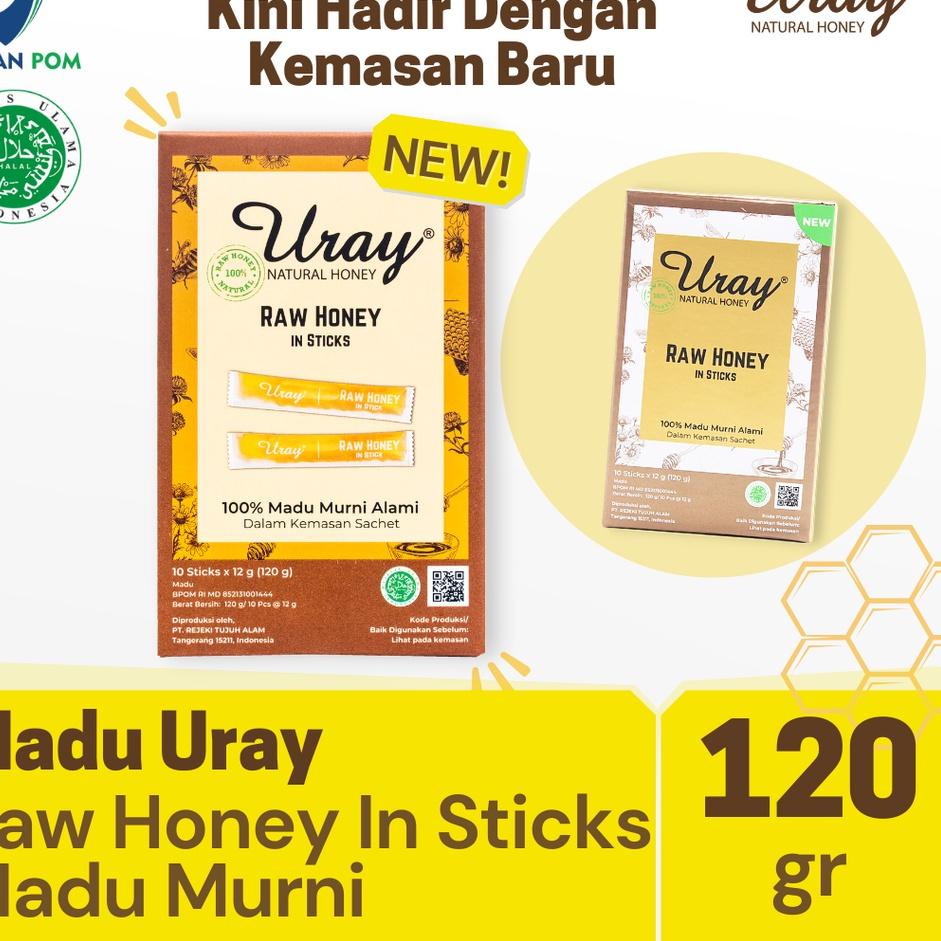 

✨TERBARU✨ Bundling 2 Box Madu Uray Raw Honey In Sticks 120gr & Uray Honey & Ginger buruan