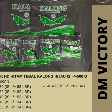 

Kantong Plastik / Kresek HD Kalong Hitam Tebal 50