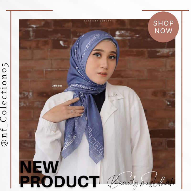 TERMURAH  sacha scraft nadheera luxury || hijab segiempat motif terbaru 2022 ori nadheera luxury || 