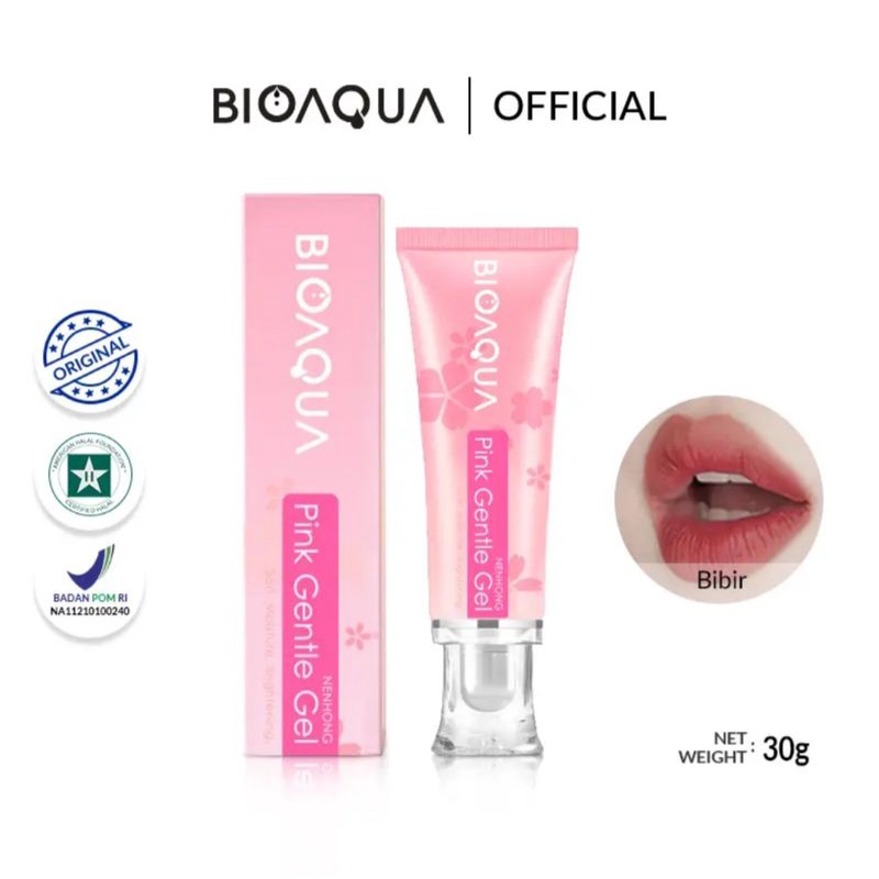 [ORI] BIOAQUA Nenhong Cream 30gr Pemerah Bibir Alami Lip Serum (BPOM)