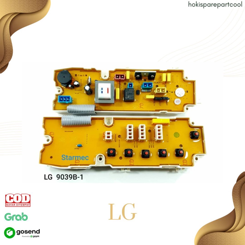 MODUL PCB MESIN CUCI LG WFH700PC FUZZY LOGIC 5 SOCKET 9039B-1