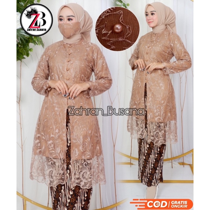 (Realpict) Kebaya Tunik Busui Kancing seribu Set Kebaya Tunik Busui Stelan Kebaya Model Tunik Kebaya
