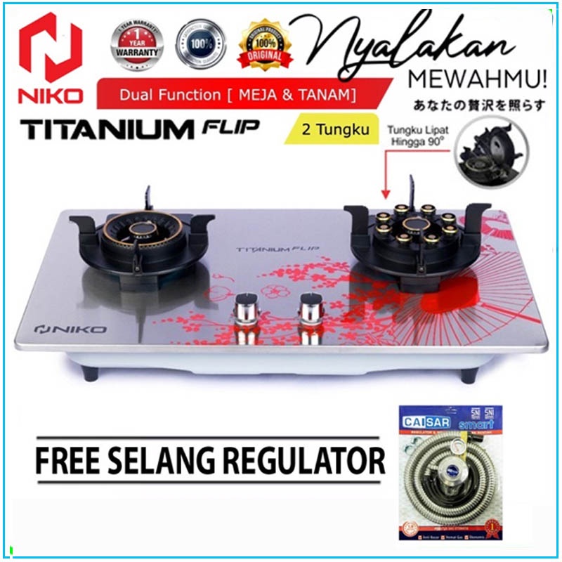 Jual Niko Kompor Gas Tanam Biasa T Titanium Flip Tungku Bisa Di