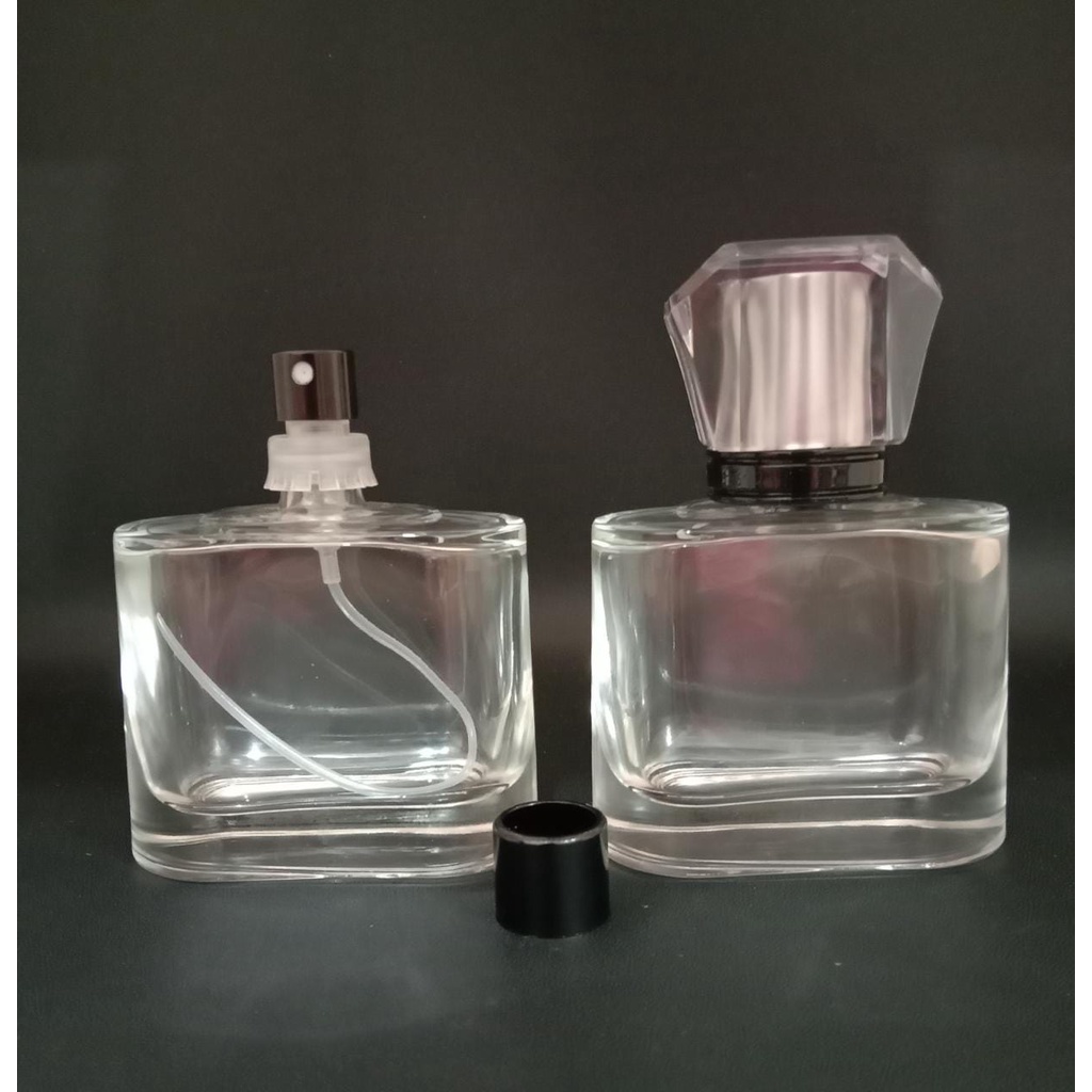 Botol Parfum Press V32260 Easypum+Ring Hitam Tutup Crystal/Acrylic Silver Eceraan/Pcs