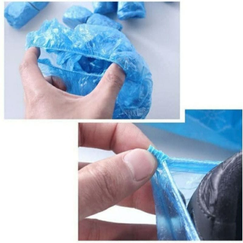 (HJ_888)Cover Sepatu Sarung Sepatu Medis Pelindung Hujan Shoe Cover Sekali Pakai Plastik Pembungkus Sepatu Cover Shoes Medis Disposable