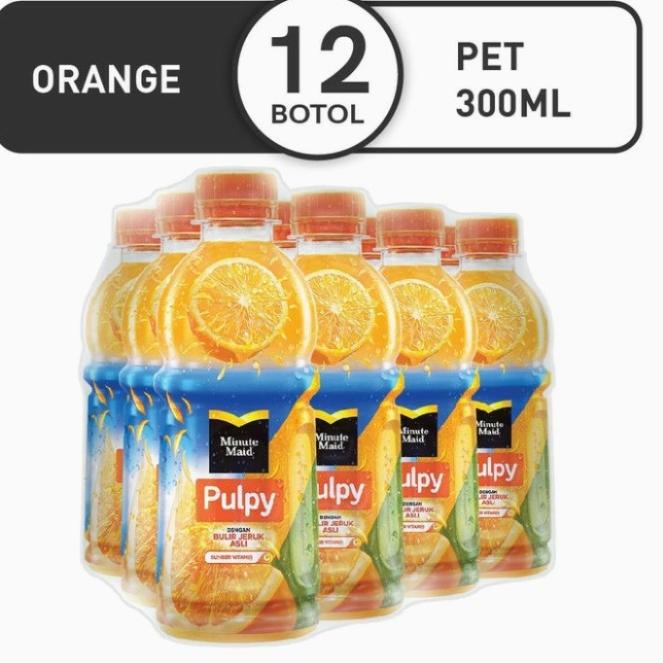 

Grosir.. PULPY MINUTE MAID ORANGE 300ML 1 DUS ISI 12 0