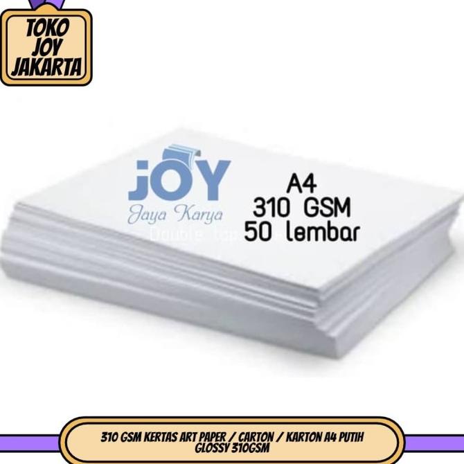 

SALE 310 GSM Kertas Art Paper / Carton / Karton A4 Putih Glossy 310GSM
