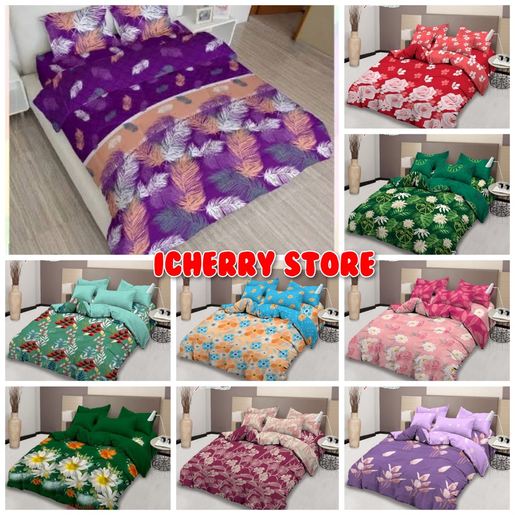 5in1 Full Set Bedcover + Sprei Lady Rose 3D Rumbai Karet Extra King 200x200 180x200 Queen 160x200 Mo