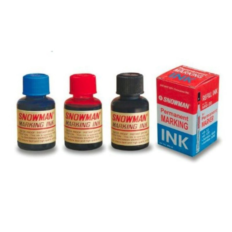 

tinta spidol permanent snowman merah # LBK