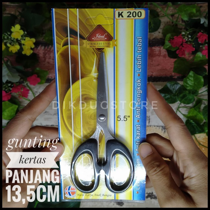 

Jual Gunting Kertas Sedang Stainless Steel Serbaguna Murah Ideal K200 Trendi