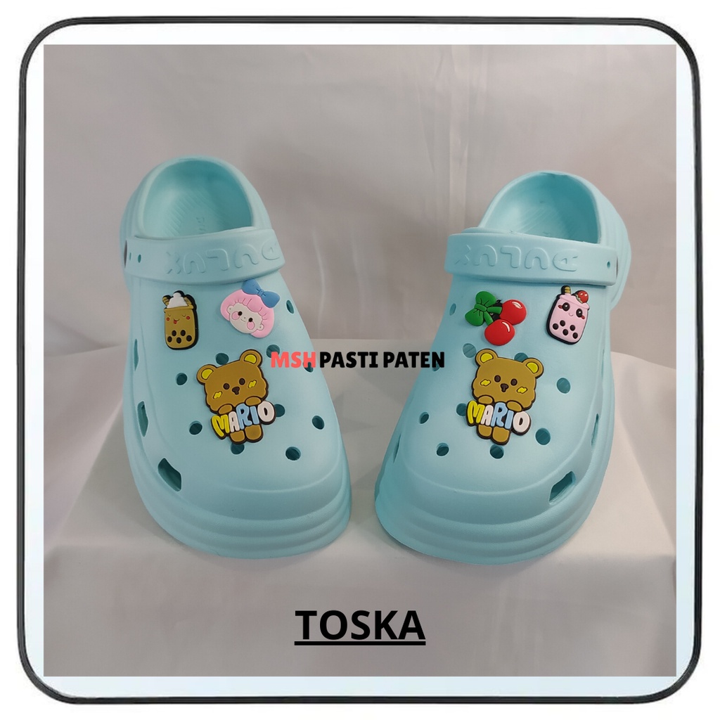 Sandal Baim Eva Rubber Wanita Sandal wedges Dulux Ori