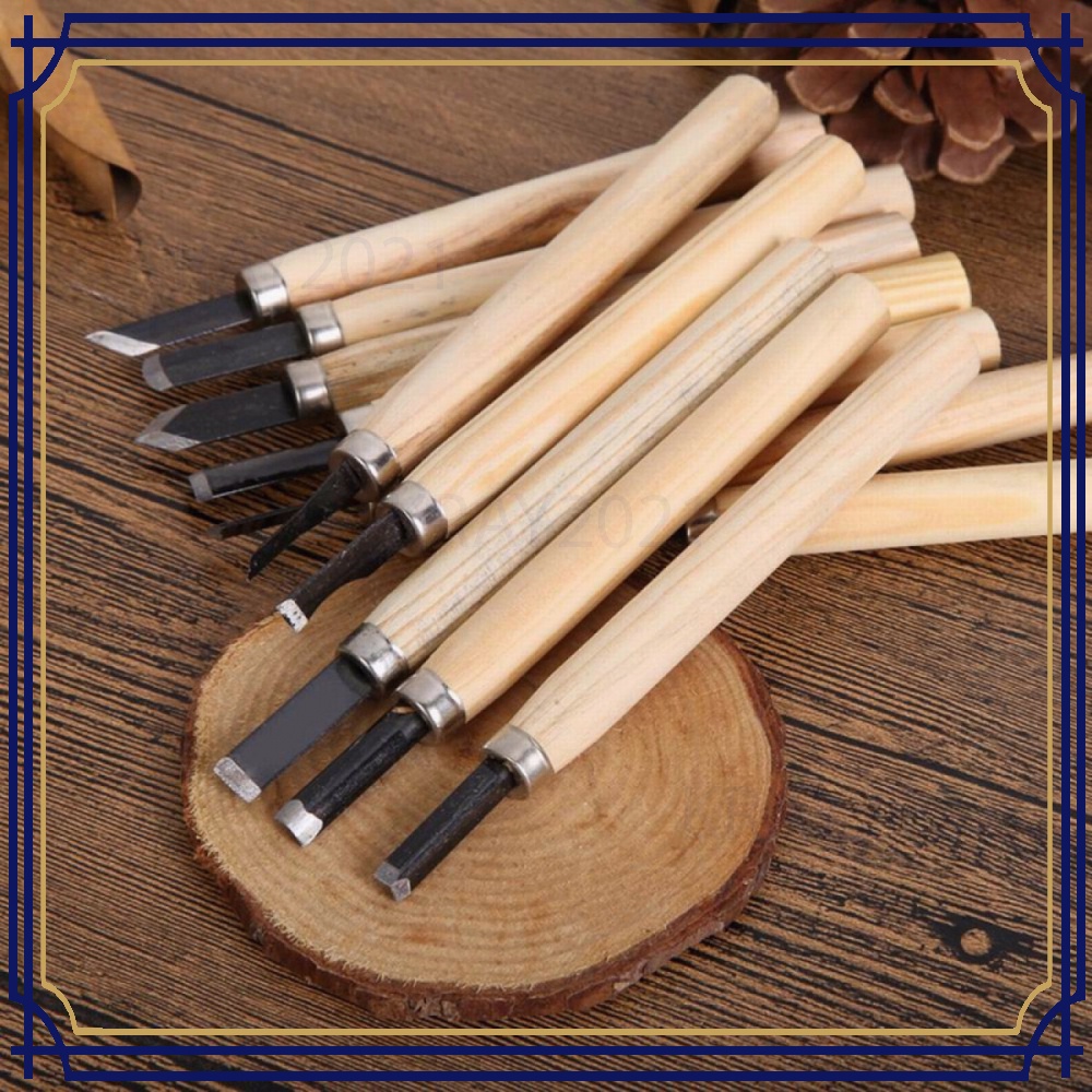 Set Pisau Ukir Pahat Kayu 12 in 1 Wood Carving Knife -AT038