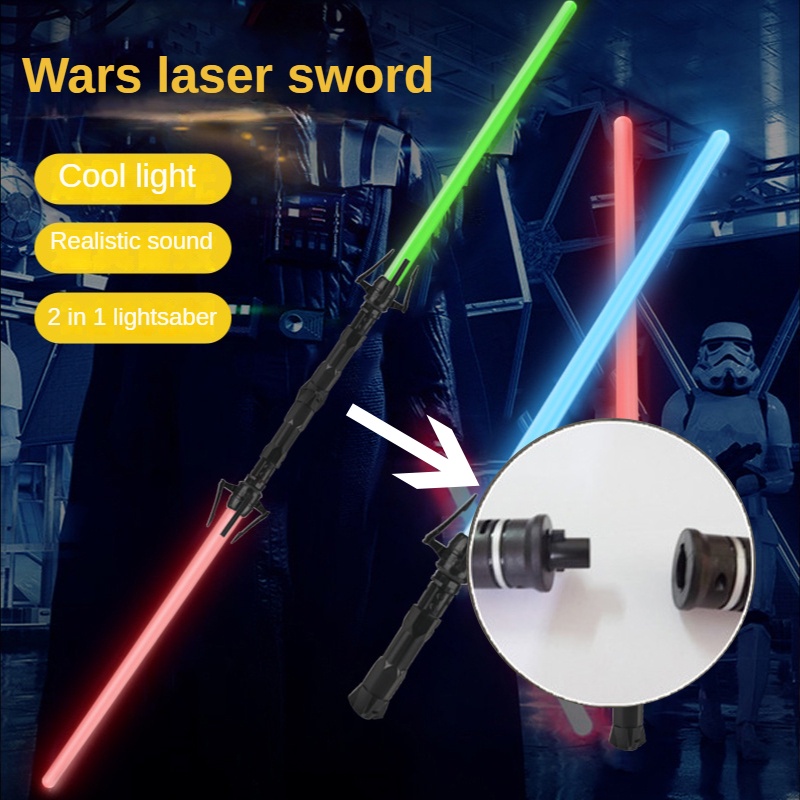 2pcs/set Lightsaber Star Wars Pedang Laser Star Wars Laser Sword Star Wars Merah Dan Biru