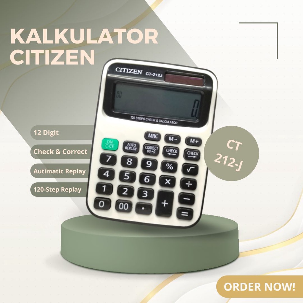 Terbaru Dan Termurah Kalkulator Citizen CT212J