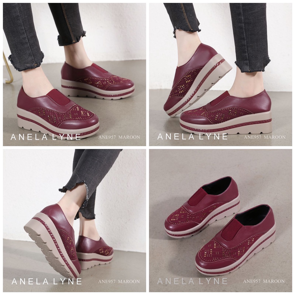 ANELA LYNE SAMONE SEPATU WEDGES SHOES ANE957 ORIGINAL