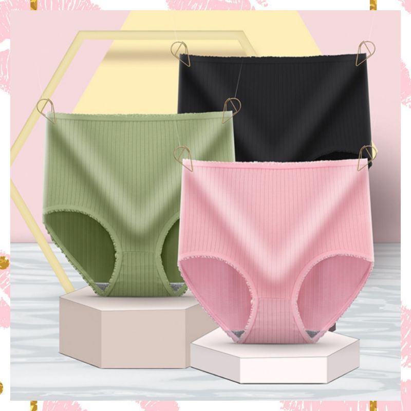 Celana Dalam Wanita Cewek Original Impor Korea Style High Waist Anti Bakteri Murah #16 (jumbo size)