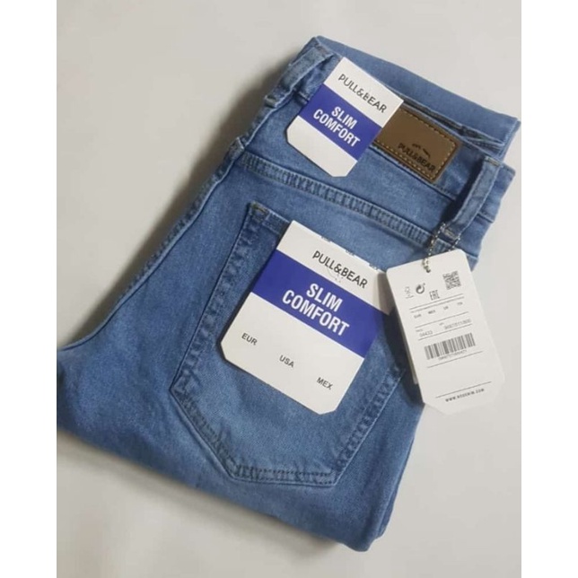 celana skinny full soft jeans stretch / celana pull&amp;bear original / celana panjang pria