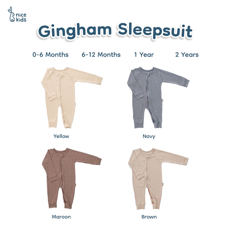 [REJECT SALE] Defect Sleepsuit Nice Kids (Baby Sleepsuit 0 Bulan - 2 tahun)