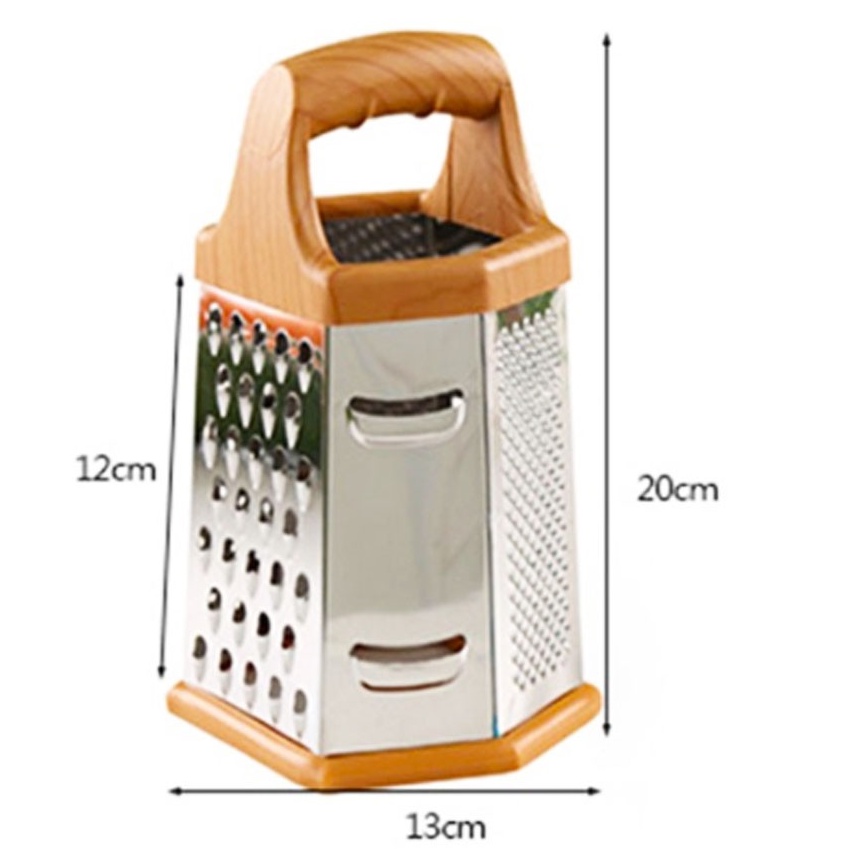 Kitchen Mate Parutan Menara 6 Grater Stainless Steel Serbaguna - Random colour