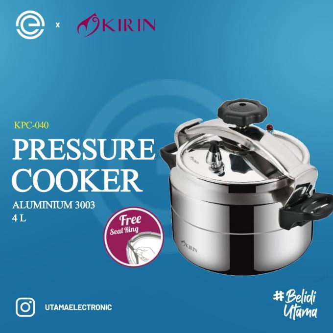 TERMURAH KIRIN Panci Presto Induksi Aluminium 4 Liter KPC-040 /PERALATAN MASAK SET/PANCI PRESTO/PANC