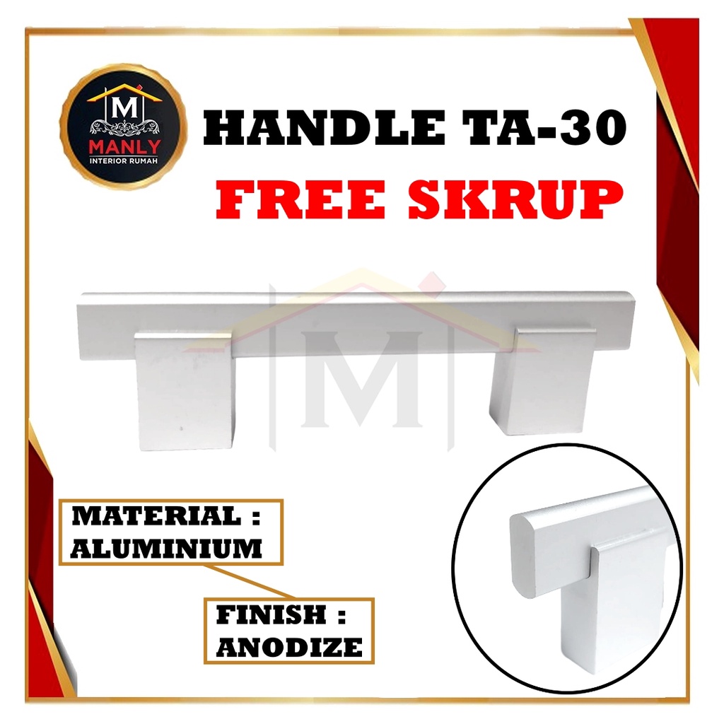 Tarikan Laci Meja Lemari Kabinet Gagang Pintu Handle Minimalis TA - 30 96 mm, 128 mm, 160 mm