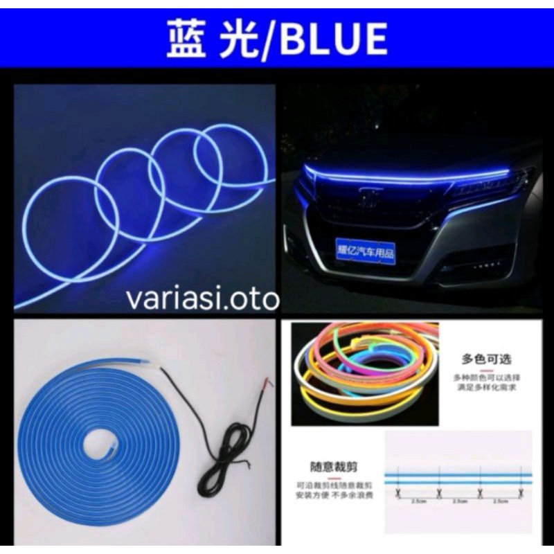 Lampu Selang NEON FLEX Led  DC 12V Volt 5M meter Strip Flexibel neon text 5m Garansi-