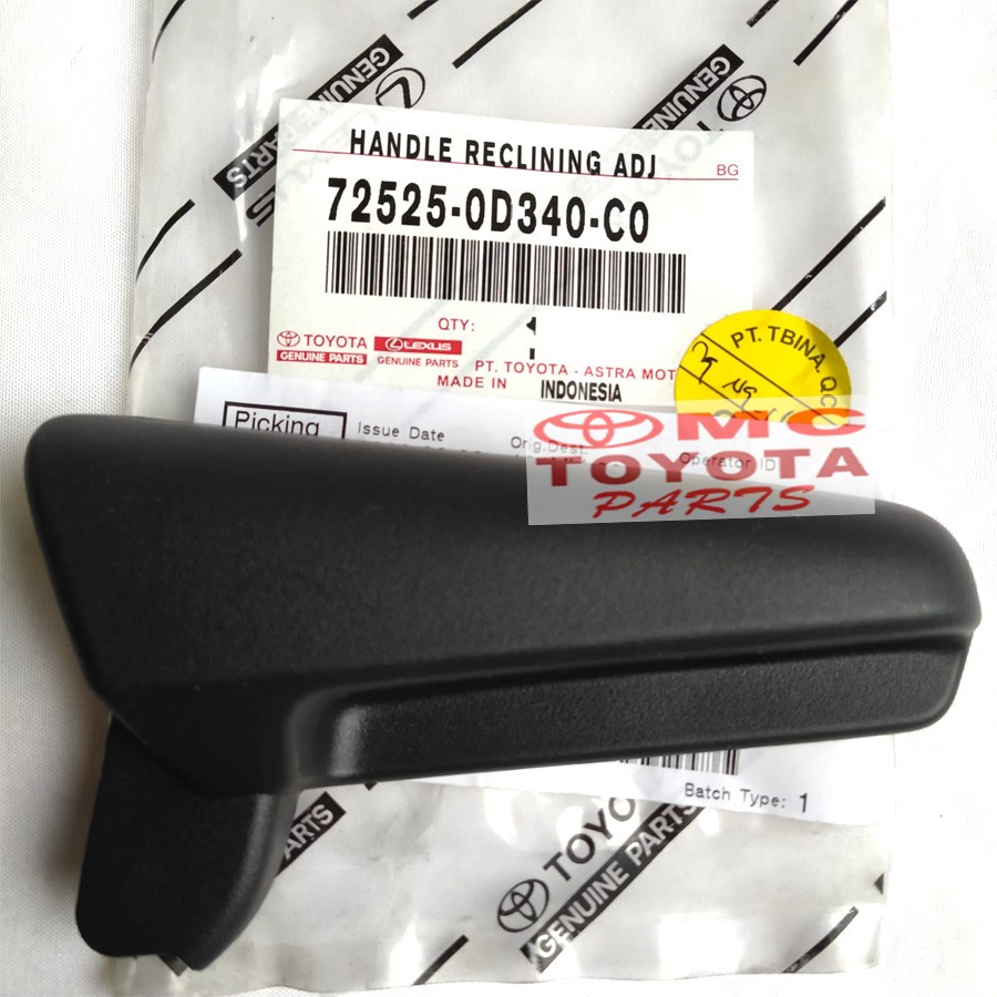 Handle / Stelan Jok Tengah Kanan Sienta 72525-0D340-C0