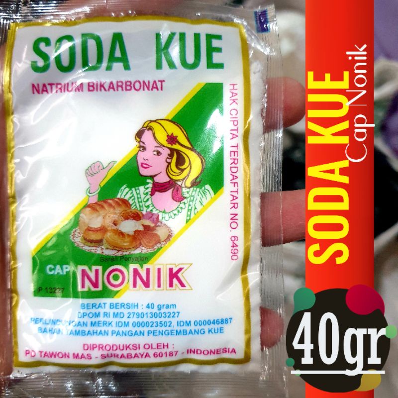 

Soda Kue Cap Nonik - Baking Soda 40gr - untuk roti, kue kering basah