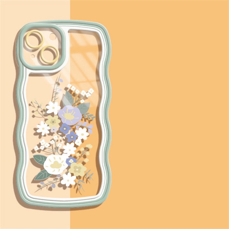 Soft Case Silikon Motif Lukisan Minyak Bunga Lavender Untuk iPhone 14 13 12 11 Pro Max X Xr Xs Max 8 7 6 6s Plus