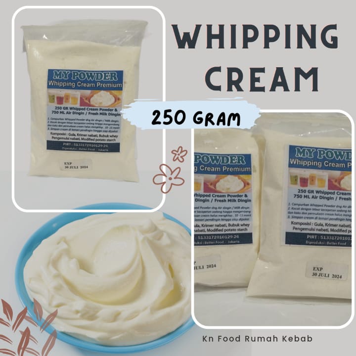 

Bubuk Instan Whipping Cream - 250 gram Whipping Cream Whipped Cream