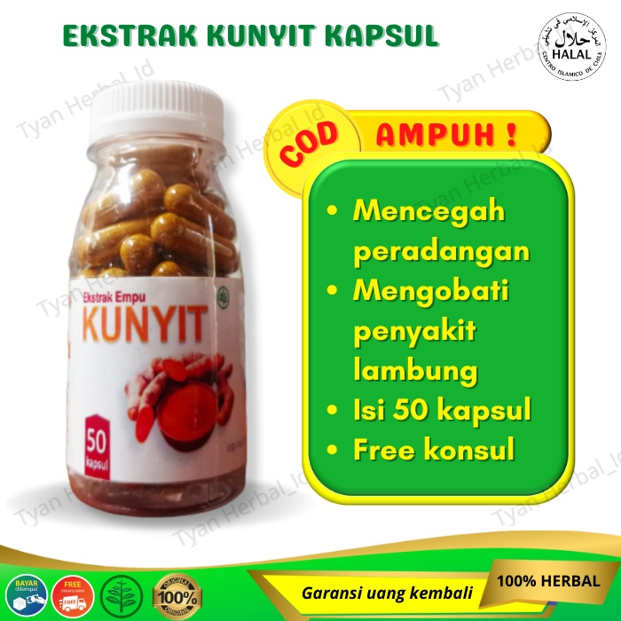 Jual Kunyit Herbal Jamu Suplemen Kesehatan Kapsul Obat Asam Lambung