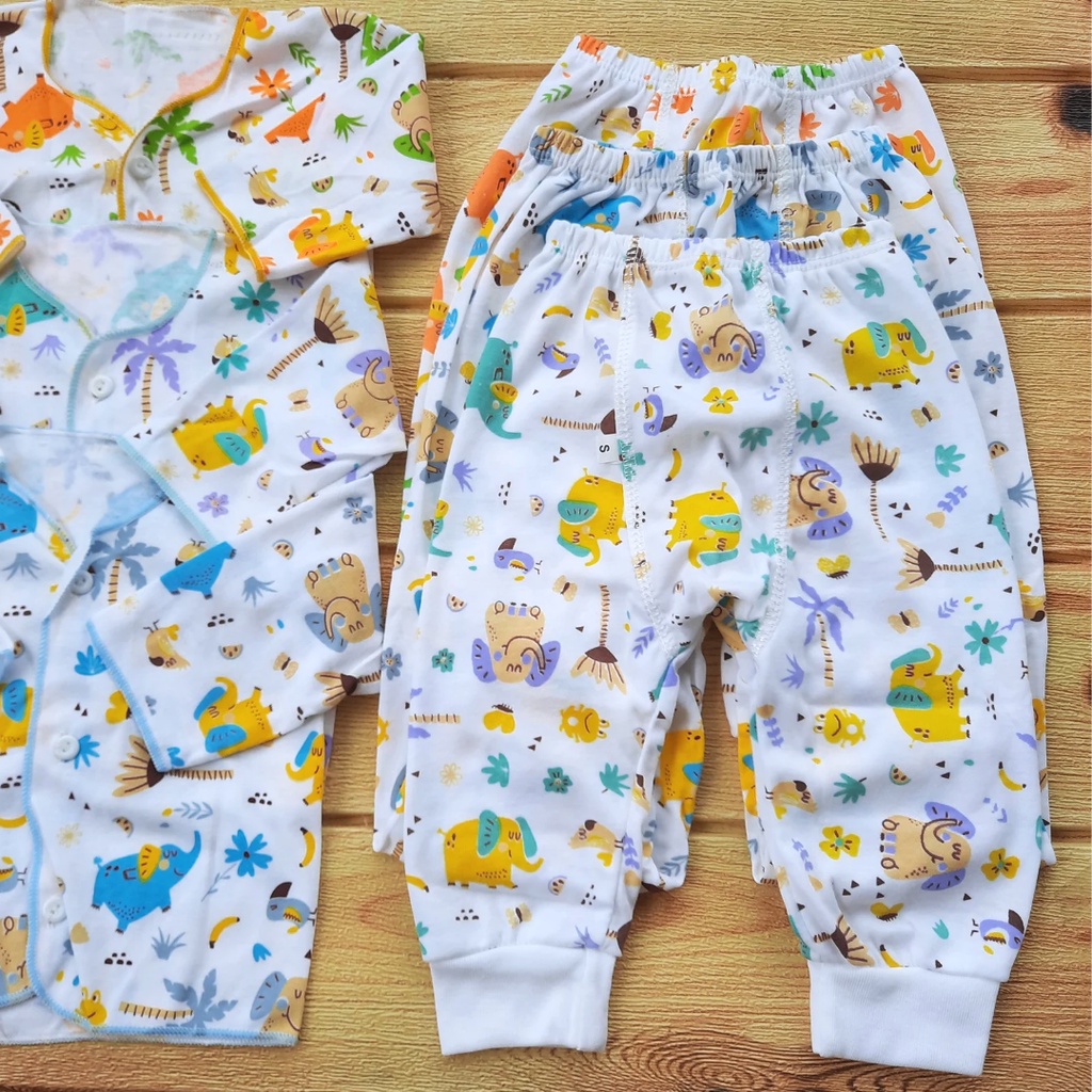 Setelan Baju Bayi Neweborn 1 STEL MOTIF PANJANG PREMIUM MURAH