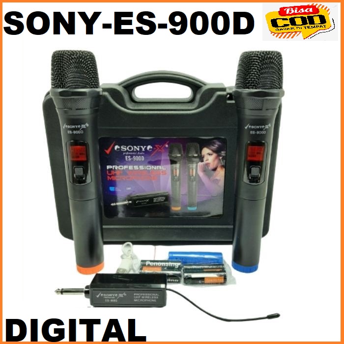 Mic SONY ES-900D UHF Microphone Double Wireless Led Display-Koper