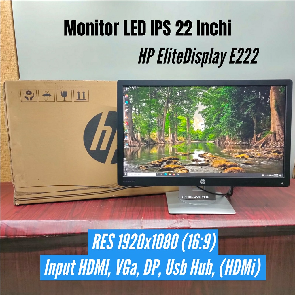 Monitor LCD LED 22 Inch Wide HP ELITEDISPLAY E222