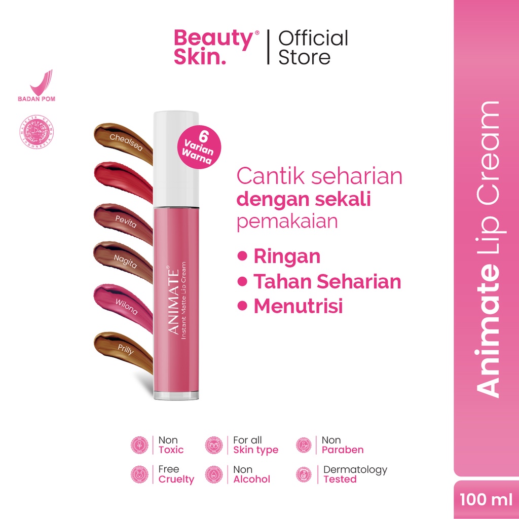 ANIMATE LIP CREAM ALL SHADE ( READY 6 VARIAN WARNA ) / ANIMATE LIP SERUM